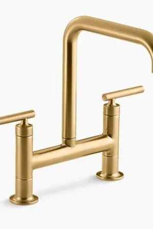 Kohler 7547-4-2MB Purist Two Handle Bridge Kitchen Faucet Budget