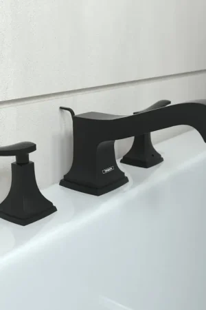 Hansgrohe 31428671 Metropol Classic 3-Hole Roman Tub Set Trim with Lever Handles in Matte Black Certified