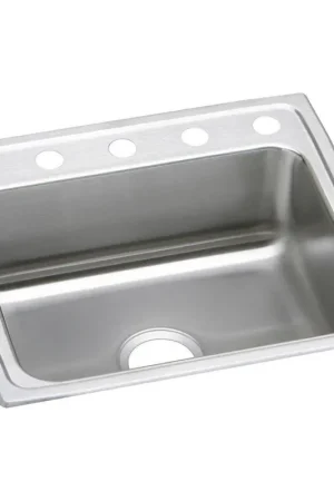 Fast Shipping Elkay LRAD2521654 Lustertone Classic Stainless Steel 25 x 21-1/4 x 6-1/2 Single Bowl Drop-in ADA Sink