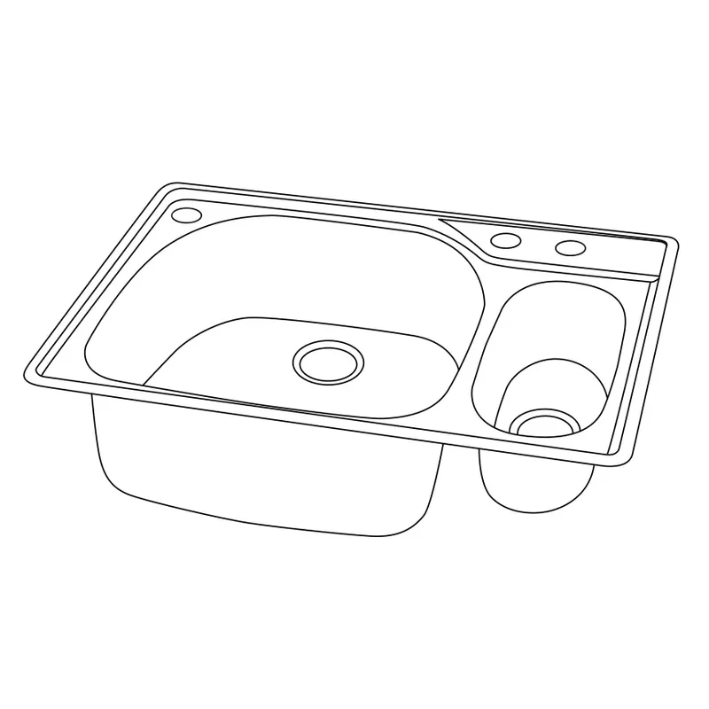 Elkay DLCGR3322R3 SINK 33X22 3HL SS DBL BWL 18GA Flash Sale