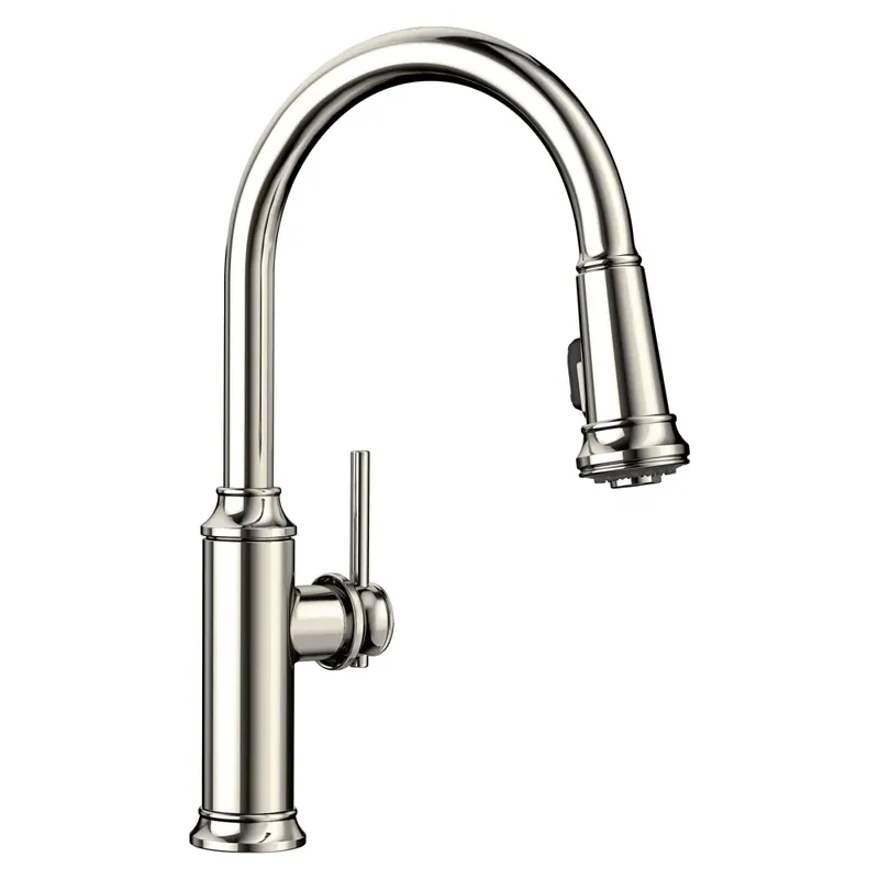 Blanco 442502 Empressa Pull-Down Kitchen Faucet 1.5 GPM - Polished Nickel Hassle-Free Returns