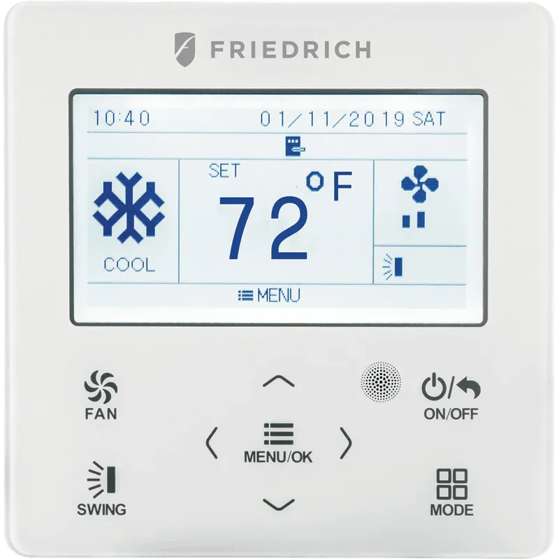Friedrich FSWC1 Digital Wired Wall Thermostat For Single Zone Systems Budget