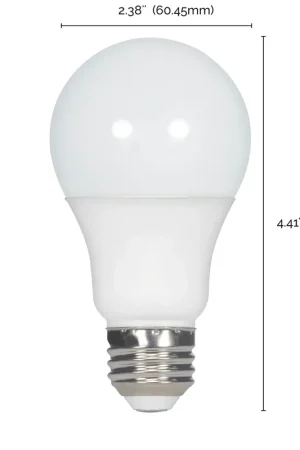 Markdown Satco S11412 9 Watt A19 LED - 2700K - Medium Base - 220 Degree Beam Spread - 100-Pack