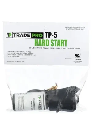 Tradepro TP-5 Hard Start Kit & Relay Positive Temp 1/3 HP to 2 HP Limited Offer